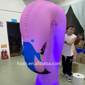 Animale gonfiabile mascotte rosa aria soffiato fenicottero saltare in aria per la pubblicità - Product Image 5