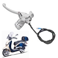 Levier de frein gauche en alliage d'aluminium, style rétro, remplacement pour GY6 150cc Znen 150TE Vintage BMS Heritage 150cc