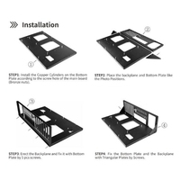 Cadre de châssis d'ordinateur Mini ATX durable Pièces faites à la main faciles à utiliser Carte mère stable Rack de mine Stock de refroidisseur de boîtier à air ouvert