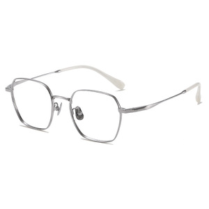 Montures <span class=keywords><strong>de</strong></span> lunettes pour femmes <span class=keywords><strong>de</strong></span> style japonais vintage, ultra-légères, fines, polygonales, pour myopie élevée, visage fin, vente en gros, titane pur 22230 - Product Image 4