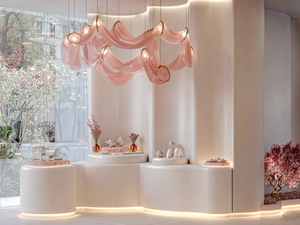 Luxury <b>LED</b> Salon Service Counter Modern Barber Shop Interior Design One-Stop Shop Fitting Solution - Product Image 5