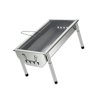 Barbecue portable au charbon de bois Pinnovo, petit modèle pour le camping en plein air, les fêtes dans la cour, la cuisson au barbecue