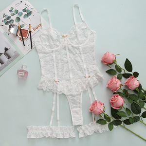 All'ingrosso corsetto da sposa <span class=keywords><strong>bianco</strong></span> per matrimonio, Lingerie, da donna, Sexy, cintura <span class=keywords><strong>in</strong></span> <span class=keywords><strong>pizzo</strong></span>, giarrettiera, <span class=keywords><strong>body</strong></span> - Product Image 6