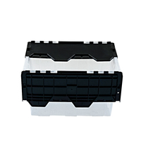 Boîte de rangement multifonctionnelle empilable de 15 gallons avec couvercle rabattable, bacs transparents, grande capacité, personnalisable, jouets, articles divers