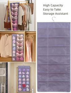 Double Sided Hanging Cloest Storage Hanger Organizer Bra Stockings Underwear-35 Pocket Wardrobe Organizers Clothing Storage - Product Image 4