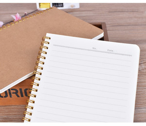 Vàng Xoắn Ốc Máy Tính Xách Tay A5 Máy Tính Xách Tay Kraft Giấy Bìa Dot Ma Trận Lưới Cuộn Dây Văn Phòng Notepad - Product Image 5