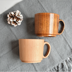 天然ブナ/ナツメ材/シンプル木製コーヒーカップ - Product Image 3