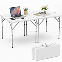 Table pliante moderne en fer durable, portable, pour intérieur/extérieur, camping, pique-nique, meubles de fête
