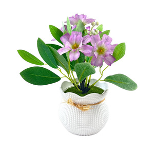 Bonsaï artificiel Jinhe en fleurs de soie blanches et roses, 20 cm, style nordique, plante en pot décorative, ornement pour la maison - Product Image 5