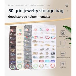 Organizador de Joyas Colgante de Doble Cara con Bolsillos Transparentes, Bolsa de Almacenamiento de Joyas de Gran Capacidad para Collares, Pendientes y Anillos - Product Image 6