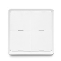 Panneau de commande intelligent sans fil Tuya Zigbee à 4 touches, à coller, sans câblage, application Smart Life, télécommande, domotique
