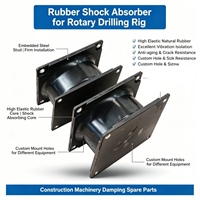 Support d'isolation des vibrations pour engins de construction : Bloc amortisseur en caoutchouc pour ponceuse à rouleaux et foreuse rotative