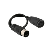 Câble de transmission de données vidéo RCA PVC personnalisé, 6 broches MIDI DIN, pour haut-parleur, avec conducteur en cuivre nu tressé, 1m