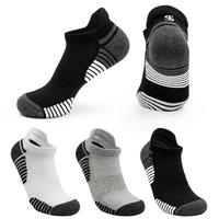 Chaussettes de sport unisexes en coton 3D absorbant la transpiration, antidérapantes, respirantes, avec logo personnalisé, pour hommes et femmes