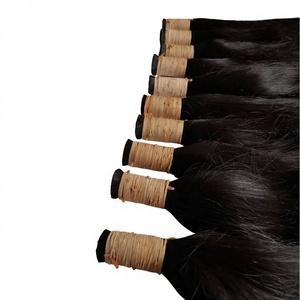 Brazilian Virgin Straight Remy Bulk Hair 100g Natural Color 8"-30" Length Remy Grade Wholesale Perm Ready Custom Logo - Product Image 5