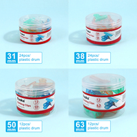 Achat en gros de clips à charnière en plastique translucide Bulldog de couleurs assorties, emballés en fût plastique, pour l'organisation de documents de bureau