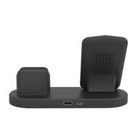 Produk inovasi 15W 3-in-1 dudukan pengisi daya nirkabel magnetik stasiun Dok pengisian cepat untuk iPhone 15 Pro Max & untuk Apple Watch