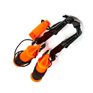 オレンジポータブル屋外冬釣りピックチゼル命を救う手持ち型プラスチックスパイクストラップ付き - Product Image 4