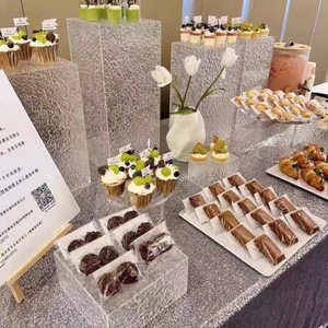 Tùy chỉnh Acrylic món tráng miệng hiển thị đứng đám cưới bên phục vụ tự chọn hiển thị thực phẩm đứng - Product Image 6