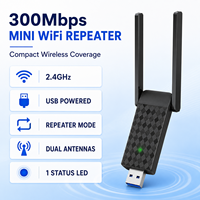 Mini 300Mbps USB WiFi Tekrarlayıcı Taşınabilir Kablosuz Menzil Genişletici Sinyal Amplifikatörü PC Dizüstü Bilgisayar için USB ile Güçlendirilir