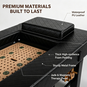 Cama de Masaje Facial Multifuncional para Salón de Belleza, Moxibustión, Tatuaje de Pestañas, Fisioterapia, Tuina, Spa, con Altura Ajustable - Product Image 3