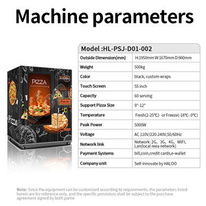 60-80 capacità di intelligenza artificiale 304 acciaio inossidabile microonde e forno riscaldamento Pizza distributore automatico all'aperto - Product Image 3