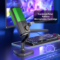 Micrófono de Condensador USB Profesional de 96kHz/16bit, Micrófono RGB para Juegos con Control de Ganancia y Silenciador de un Toque para PC y Laptop