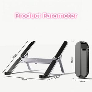 Nouveau support de tablette de bureau pliable en alliage d'aluminium 2025 avec réglage de la hauteur sur 6 niveaux et dissipation thermique pour un confort ergonomique - Product Image 6