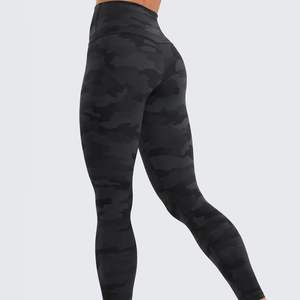 Legging de sport pour femme avec logo personnalisé, sans couture, respirant, extensible, tricoté, taille mi-haute, pour la gym, le fitness et le yoga, avec effet galbant fessier - Product Image 2