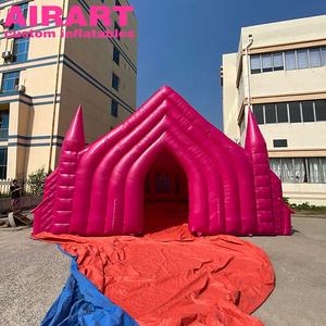 Tente d'église gonflable d'accessoires extérieurs de mariage sur mesure, palais d'église rose gonflable - Product Image 4