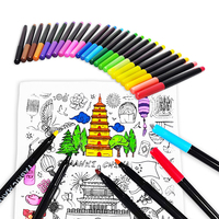 Marqueur de peinture textile permanent non toxique 20 couleurs personnalisé enfants utilisant un marqueur d'art de la mode bricolage t-shirt stylo de peinture sur tissu