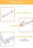 Panneau LED à cadre quadrillé de 2x2 pieds avec puissance sélectionnable (20W/30W/40W) CCT (3000K/4000K/5000K) 125LM/Watt Liste ETL et DLC