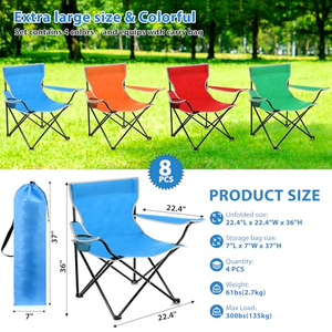 Factory Wholesale Custom Logo Outdoor Portable Folding Metal Beach Armchair Foldable Lightweight Camping Travel Fishing <b>Chair</b> - Product Image 2