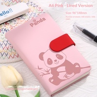 Carnet de poche mini Panda Buckle, 100 feuilles vierges, motif dessin animé, esthétique soignée, cadeau mignon pour étudiant