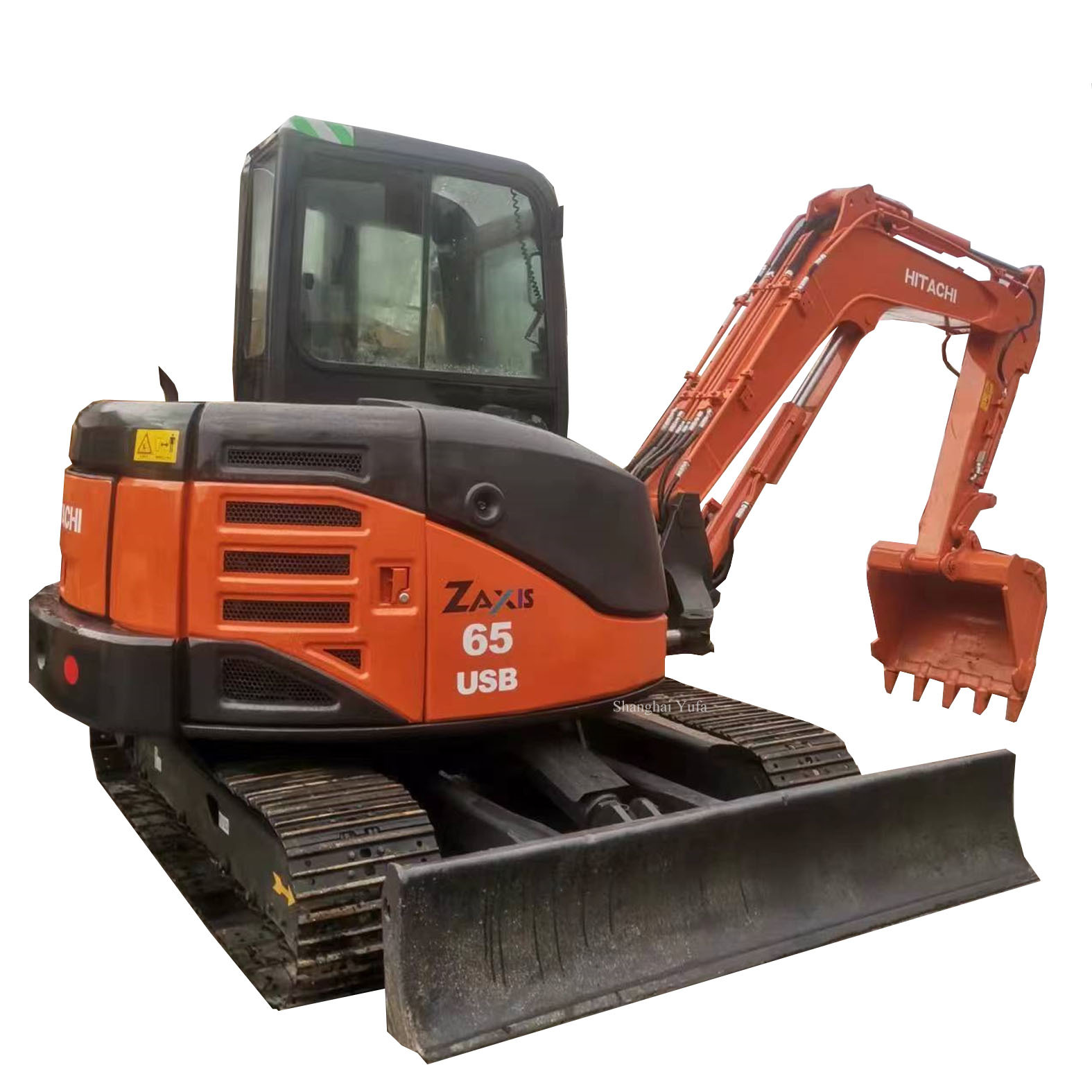 6.5 Ton Mini Backhoe Hitachi ZX65USB - Long Digging Earth