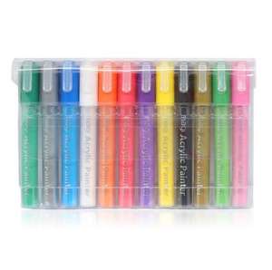 Marqueur de peinture couleur pailletée en plastique, stylo marqueur acrylique - Product Image 1