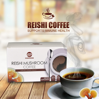 GANOHERB Café Instantáneo Orgánico al por Mayor con Ganoderma Dorado, Café Negro con Hongo Reishi, ODM/OEM, Marca Privada