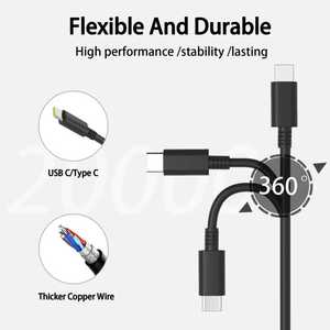 เครื่องชาร์จแล็ปท็อปแบบสากล65W USB C Type C แล็ปท็อปอะแดปเตอร์แปลงไฟ AC สำหรับ Lenovo thinkpad/ โยคะ <span class=keywords><strong>Chromebook</strong></span> Asus Samsung Acer <span class=keywords><strong>Google</strong></span> - Product Image 6