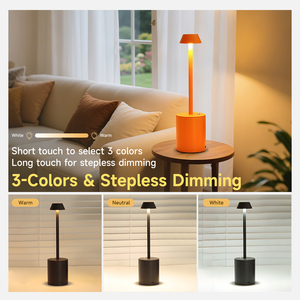 USB có thể sạc lại <span class=keywords><strong>LED</strong></span> bảng ánh sáng hiện đại đèn cảm ứng cho trong nhà & Ngoài trời Cone Shade phòng ngủ nhà không dây nhà hàng quán bar - Product Image 5