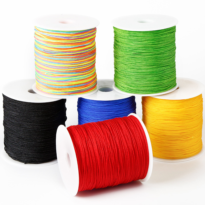 Corde Nylon Satin 0,2mm - Rouge - Longueur 328 Pieds (100 M) - Pour Nœuds Chinois Et Création