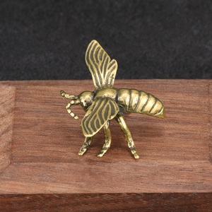 2022 Nieuwe Mini Bee Prullaria Messing Sculptuur Koperen Antieke Queen Bee Home Collectie Gift Vintage Craft - Product Image 5