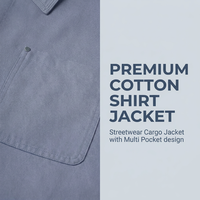 Veste en coton premium pour homme, style streetwear, veste cargo multi-poches, veste de travail rétro américaine, vente en gros
