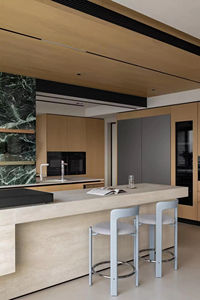 Gabinete de Cocina Moderno Personalizado con Isla de Madera Sólida de Lujo y Mármol, Diseño Sofisticado para Espacios Exclusivos - Product Image 3