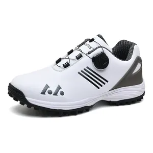 Grosir Sepatu Golf Pria Profesional Tali Sepatu Rotasi Non-Slip Kulit Serat Mikro
