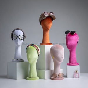 Modelo de cabeza de terciopelo para hombres y mujeres, accesorios para cabeza de maniquí, estante de exhibición para escaparate, estante para peluca con cabeza ficticia - Product Image 2