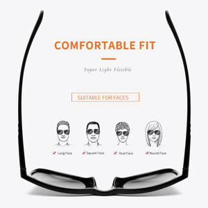 Lunettes de soleil carrées Grey Jack 1323 UV400 polarisées unisexes avec verres TAC, design italien - Product Image 5