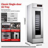 Armoire de fermentation automatique réfrigérée électrique professionnelle en acier inoxydable pour pain/pizza/pâte, avec fonction vapeur et nettoyage facile