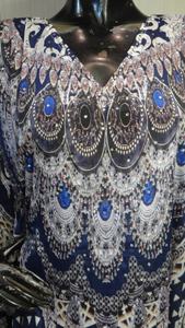 Style de KAFTAN imprimé numérique multicolore élégant de styliste ethnique - Product Image 2