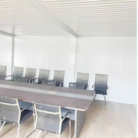 Maison conteneur de bureau mobile de 20 pieds pour chantiers de construction en bois avec panneau sandwich en acier pour salle de bain et cuisine pour chambre à coucher