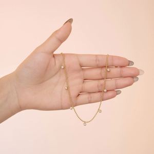 Dylam High Fine Elegance Design Jewelry 925 Silver Link Chain 5A Cubic Zirconia Multiple Pendants Necklace Stylish Jewelry - Product Image 3